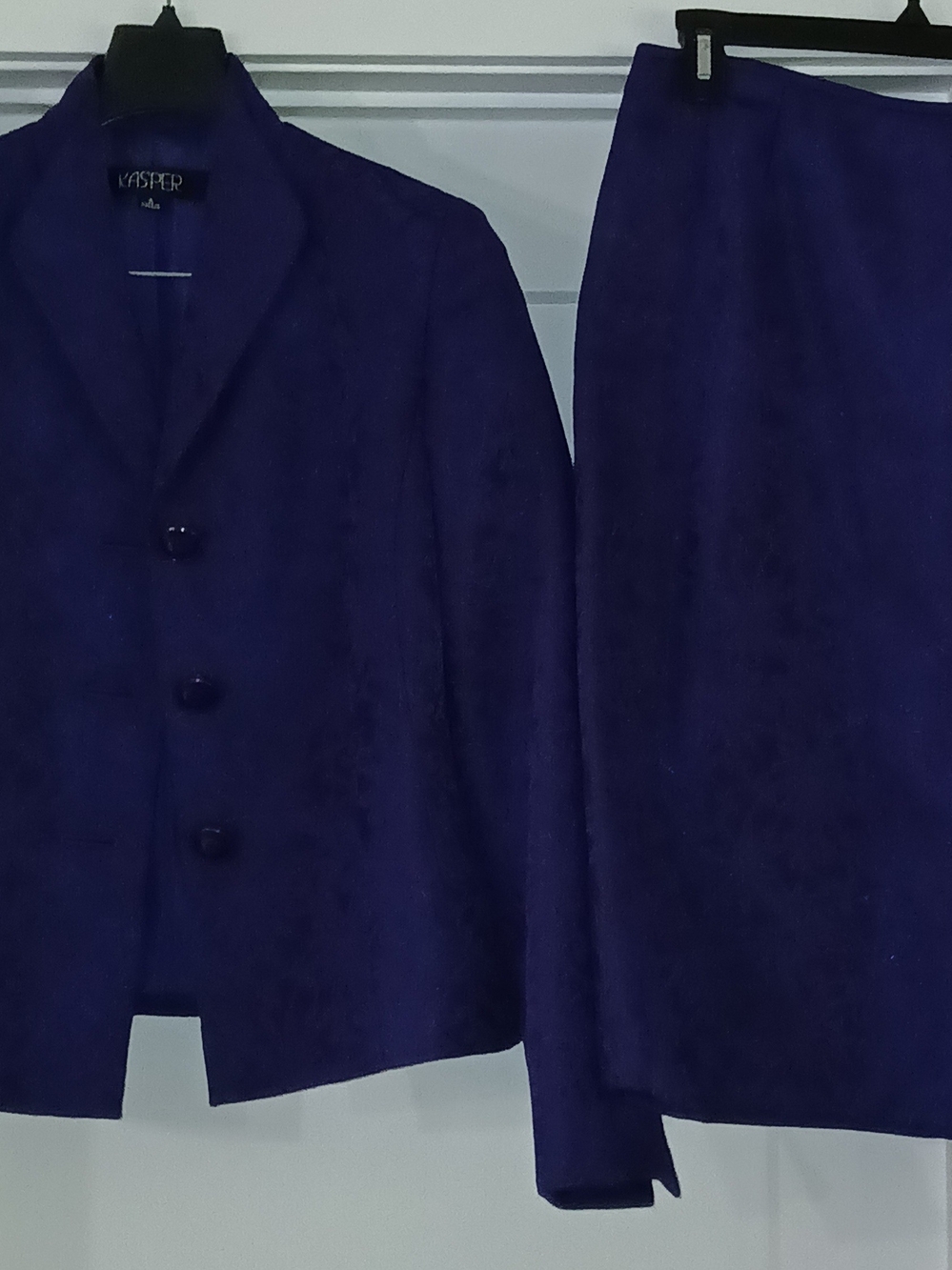 Kasper Women's Rich Purple Two-Piece Blazer and Skirt Set